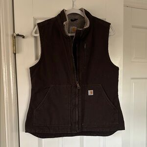 Carhartt Dark Brown Fleece-Lined Vest